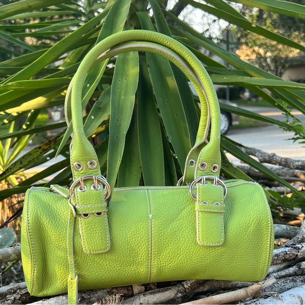 Bandolino Lime Green Leather Satchel Bag